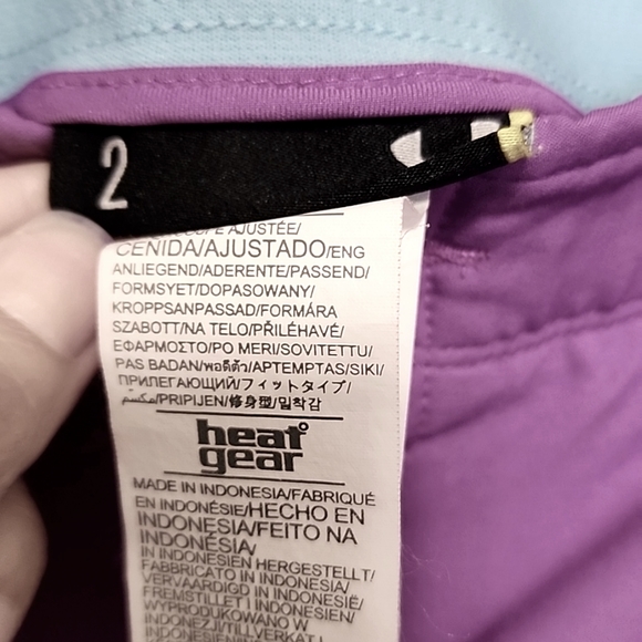 Under Armour Heat Gear Purple Shorts Sz 2 - Picture 7 of 10